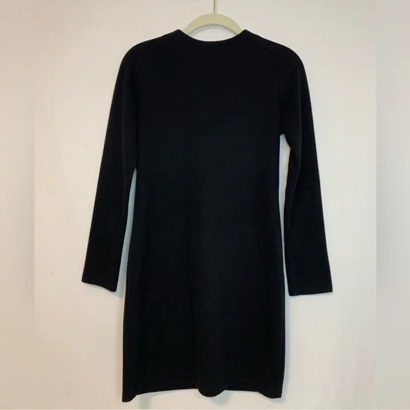 Zara | Dresses | Zara Wb Womens Black Crew Neck Long Sleeve Mini Sweater  Shift Dress Size M | Poshmark